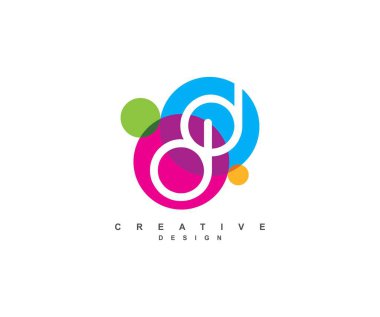 modaya uygun modern logo yaratıcı tipografi harflerle Dd 