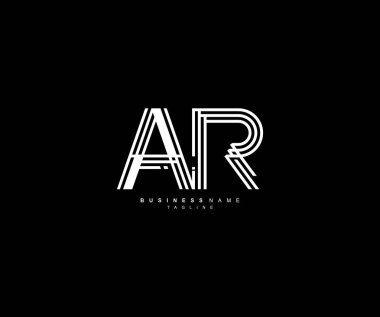 modaya uygun modern logo yaratıcı tipografi harflerle Ar