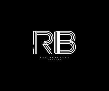 modaya uygun modern logo yaratıcı tipografi harflerle Rb