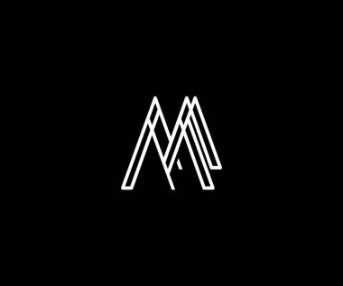 modaya uygun modern logosu ile yaratıcı tipografi harf M