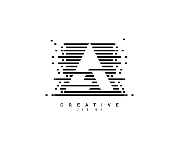 創造的なタイポグラフィ文字 でトレンディな現代のロゴ — ストックベクタ