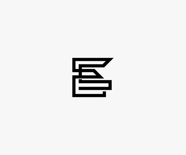 Logo Moderno Alla Moda Con Lettera Tipografica Creativa — Vettoriale Stock