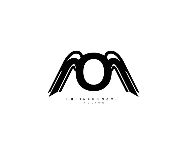 Logotipo Moderno Moda Com Design Asas Carta Tipografia Criativa —  Vetores de Stock