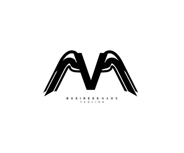 Trendiges Modernes Logo Mit Flügeldesign Kreativer Typografie Buchstabe — Stockvektor