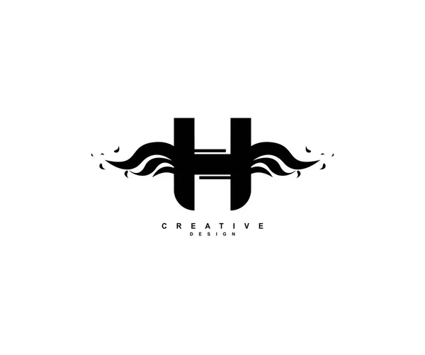 Trendiga Moderna Logotyp Med Vingar Design Kreativ Typografi Bokstaven — Stock vektor