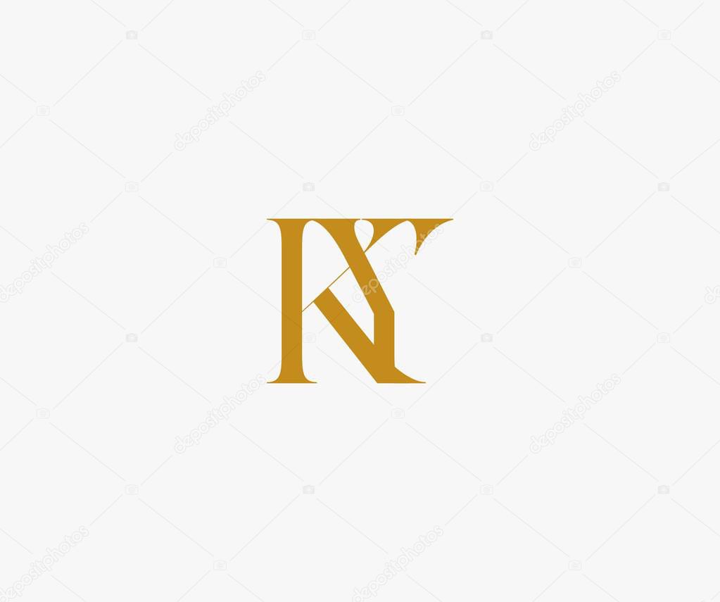 Trendy modern logo with creative typography letters KY