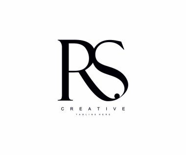 Rs lüks logosu ile bağlantılı monogram ilk harfleri 