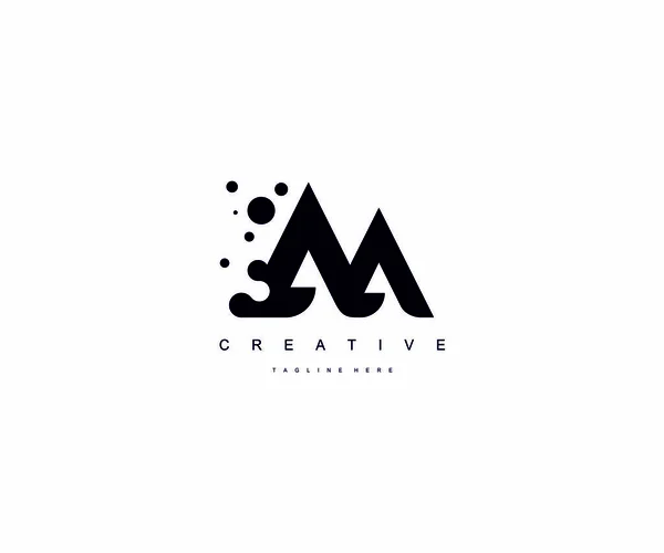 Logotipo Monograma Com Design Pontos Letras Tipografia Criativa —  Vetores de Stock