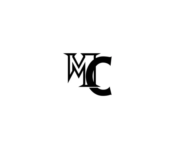 Μινιμαλιστική Γραμμική Λογότυπο Συνδεδεμένο Μονόγραμμα Των Αρχικών Γραμμάτων — Διανυσματικό Αρχείο