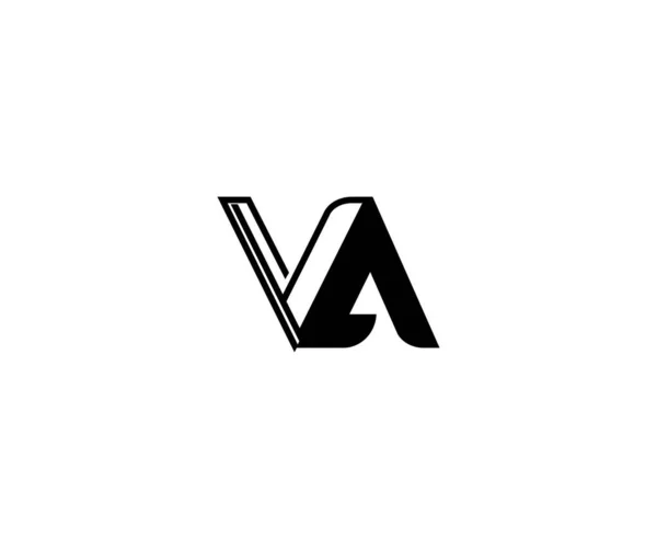 Вензель Лінійних План Логотип Язаних Листів — стоковий вектор