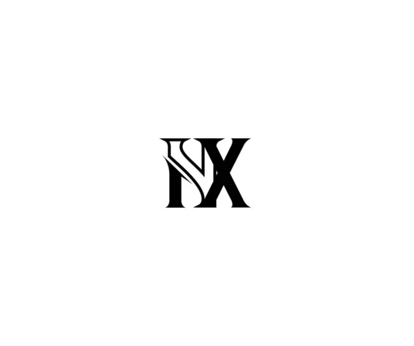 Мінімалістичний Лінійний Логотип Язаною Монограмою Початкових Літер — стоковий вектор
