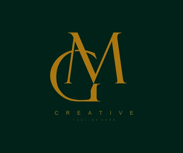 Luxus Logo Der Kreativen Typografie Verknüpfte Buchstaben — Stockvektor