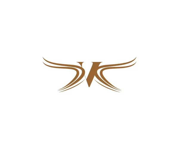 Luxus Logo Mit Flügeln Kreative Typografie Buchstabe — Stockvektor