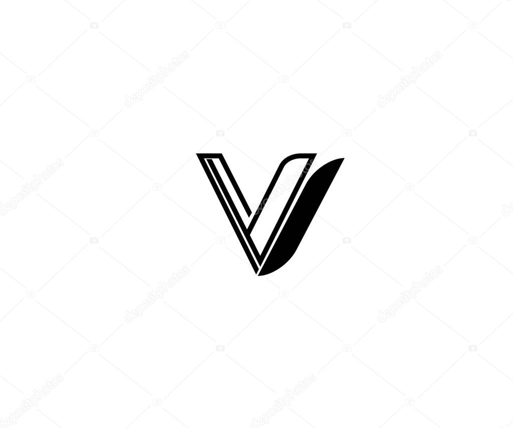 Monogram Linear Outline Logo with Linked Letters VI