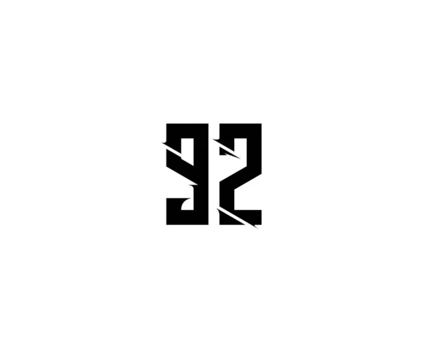 Tipografía Abstracta Número Inicial Logotipo Monograma Tipografía Estilizada — Archivo Imágenes Vectoriales