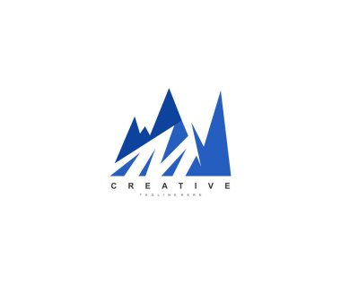 M Letter Creative Modern Mountain Logo Design