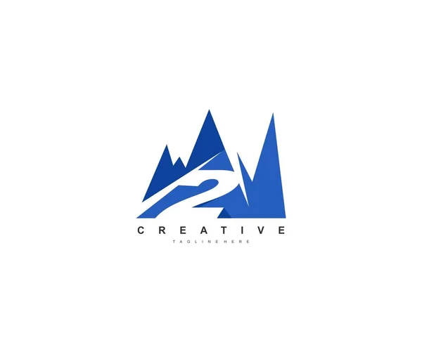 Творчий Сучасний Дизайн Гірського Логотипу — стоковий вектор