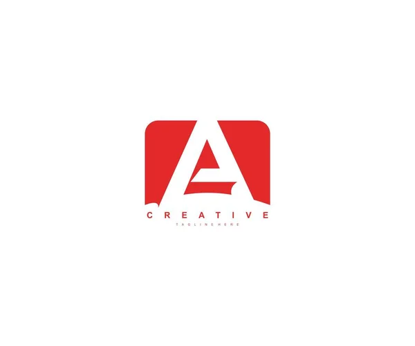 Lettre Avec Forme Abstraite Couleur Rouge Logo Élégant Bord Coupe — Image vectorielle