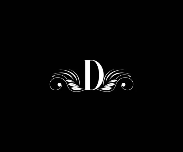 Carta Floral Elegante Adorno Elegante Logotipo — Vector de stock