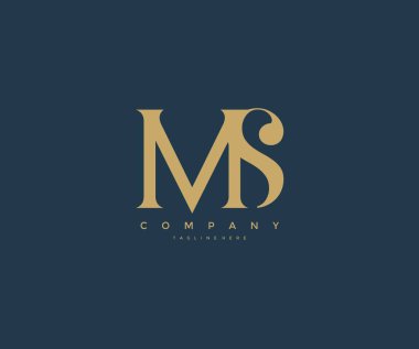 Zarif Ms Letter Bağlantılı Monogram Logo Tasarımı