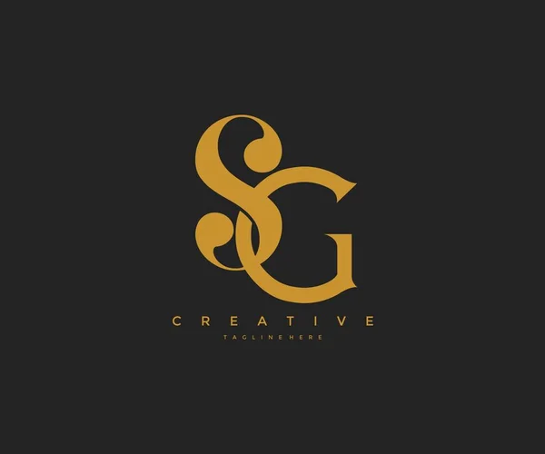 Elegante Carta Vinculada Monograma Logo Design — Vetor de Stock