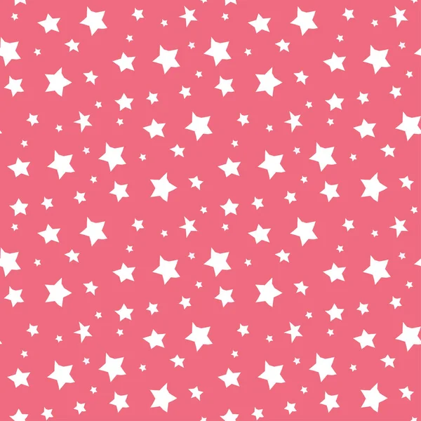Patrón Vectorial Sin Costuras Con Millones Estrellas Bonito Fondo Rojo — Archivo Imágenes Vectoriales