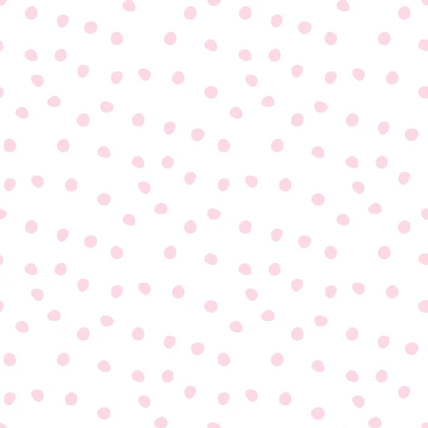 사랑스러운 분홍색 점과 간단한 원활한 벡터 패턴. 적합 — 스톡 벡터