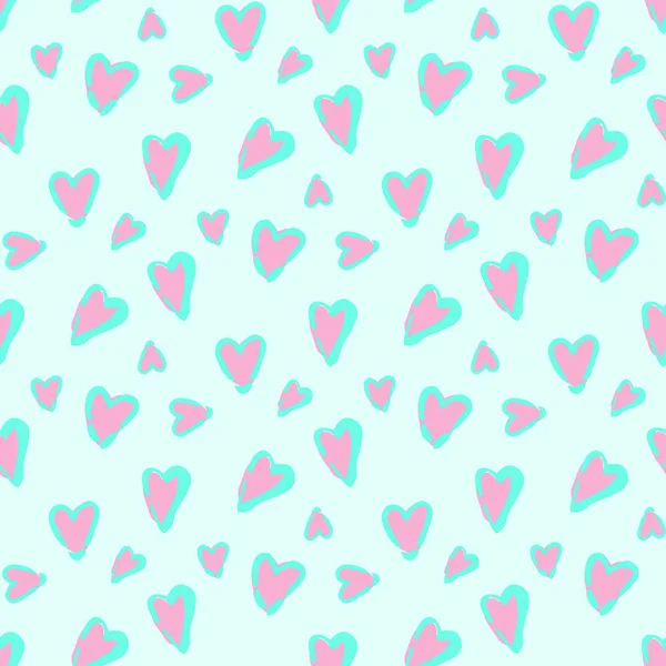 Modèle vectoriel sans couture avec des taches de guépard en forme de coeur mignon dans — Image vectorielle