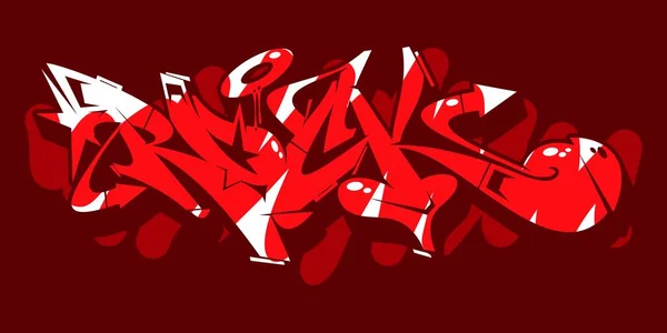 Abstract Word Rock Graffiti Style Betűtípus Lettering Vector Illustration — Stock Vector