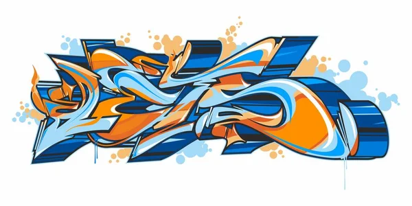 Soyut Kelime Graffiti Biçimli Yazı Tipi Harfleme Vektörü Resimlemesine İzin Veriyor