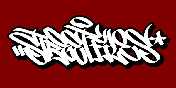 Soyut Hip Hop Hand Graffiti Style Word Street Vector Illustration