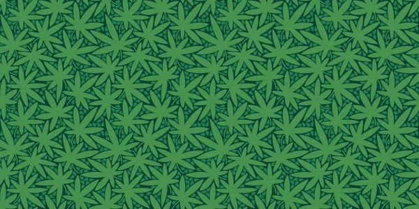 Padrão sem emenda colorido abstrato com Cannabis deixa a ilustração vetorial —  Vetores de Stock