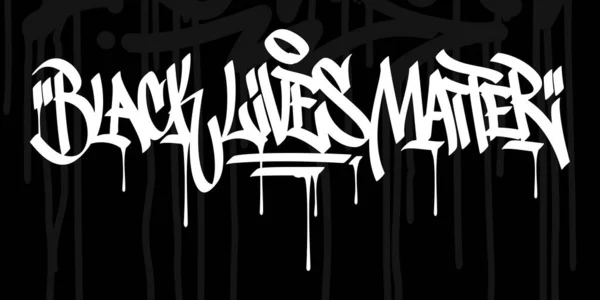 Streszczenie Hip Hop Ręcznie napisany styl Graffiti Black Lives Matter Vector Ilustracja Art — Wektor stockowy