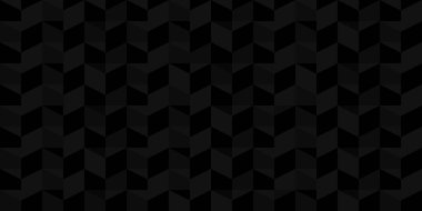 Koyu Siyah Kusursuz Desensiz Vektör Resmetme Geometrik Arkaplan Sanatı