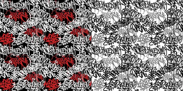 Abstrait Graffiti Style Pattern Illustration Vectorielle Arrière Plan — Image vectorielle