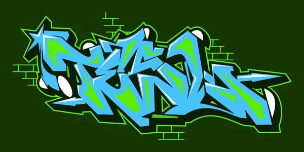 Palavras Abstratas Tesl Graffiti Style Font Lettering Vector Illustration —  Vetores de Stock