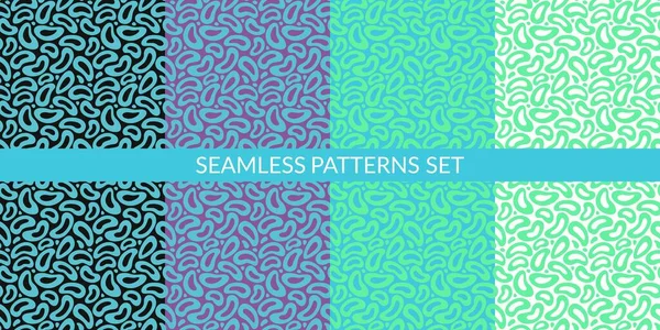 Dört Kusursuz Renksiz Soyut Desen Vektör Resmetme Arkaplan Sanatı