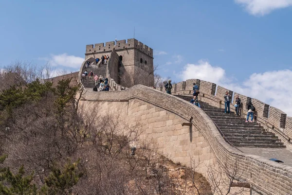 Πεκίνο Κίνα Απριλίου Του 2010 Σινικό Τείχος Στο Badaling Ενότητα — Φωτογραφία Αρχείου
