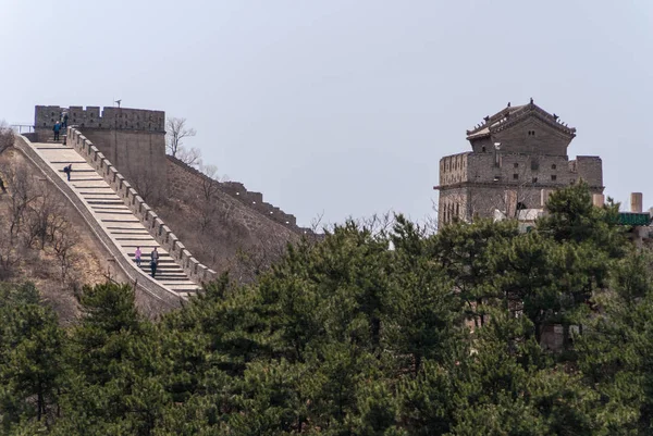 Пекин Китай Апреля 2010 Великая Китайская Стена Бадалинге Растяжка Стены — стоковое фото