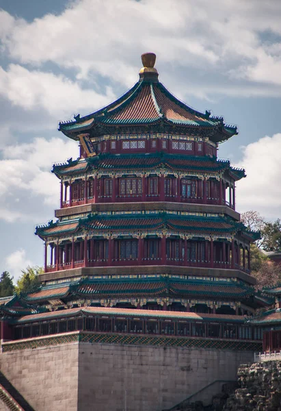 Beijing China Aprile 2010 Palazzo Estate Primo Piano Stile Pagoda — Foto Stock