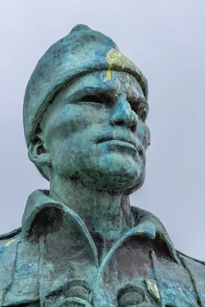 Lochander Skottland Juni 2012 Närbild Soldat Huvud Grön Grå Commando — Stockfoto