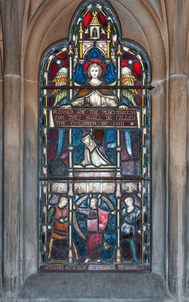 Fort William Scotland June 2012 Stained Glass Saint Andrews Church — Stock Photo, Image