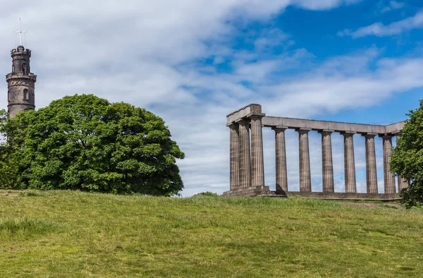 Edimburgo Escocia Reino Unido Junio 2012 Nelson Monumentos Nacionales Calton — Foto de Stock