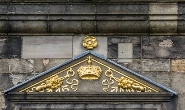 Edinburgh Skotsko Velká Británie Června 2012 Detailní Zlaté Symboly Královské — Stock fotografie