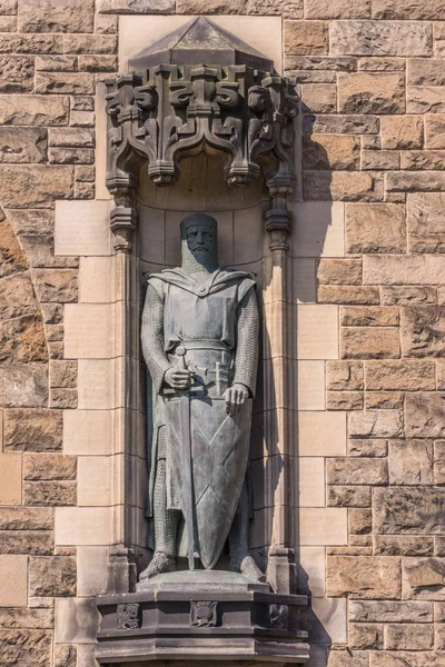 Edinburgh Skottland Storbritannien Juni 2012 Närbild Brons William Wallace Staty — Stockfoto