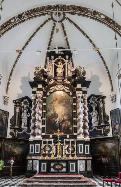 Brugge Flanders Belçika Eylül 2018 Çoğunlukla Siyah Saint Anna Kilisesi — Stok fotoğraf