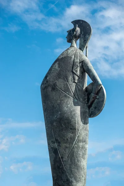 Amberes Bélgica Septiembre 2018 Estatua Diosa Bronce Minerva Marcello Mascherini — Foto de Stock