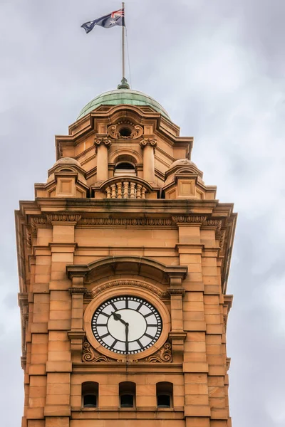 Hobart Tasmanien Australien December 2009 Historiska Brun Sten Klocktornet Hörnet — Stockfoto