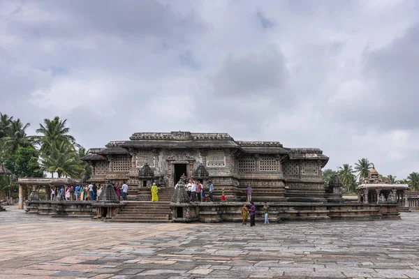 Belur Karnataka Inde Novembre 2013 Temple Chennakeshava Cour Montre Côté — Photo