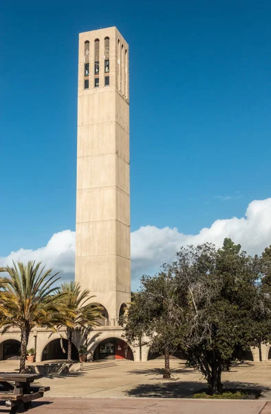 Santa Barbara California Sua Ianuarie 2019 Turnul Bej Elegant Înalt — Fotografie, imagine de stoc